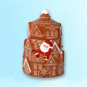 Christmas Stoneware Gingerbread Cookie Jar - Wonrshop ™