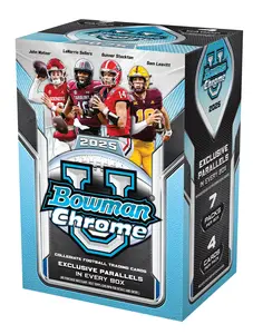 2025 Bowman Chrome University Football Sealed Blaster Box