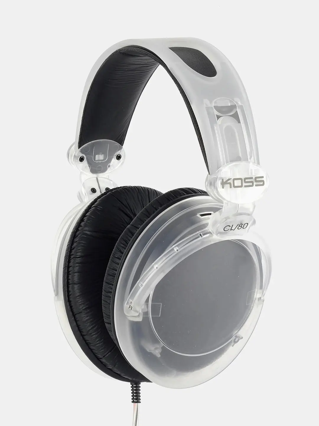 CL/80 Clear Transparent Over-Ear Headphone, Retro 90s Style