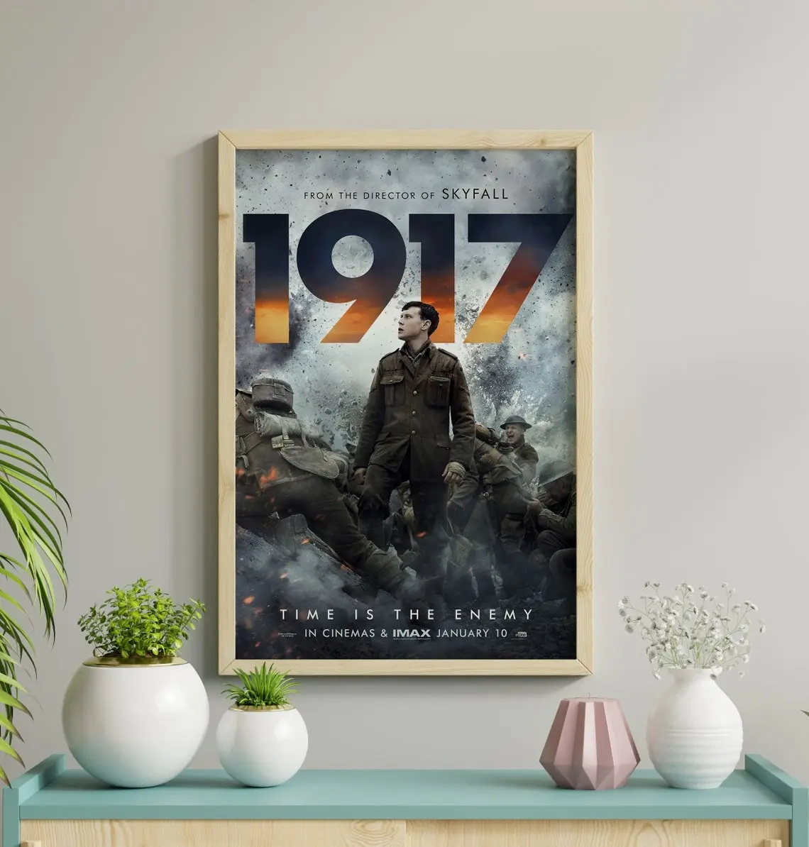 World War I Themed Poster, Cinematic Historical Art Print, Elegant Wall Decor
