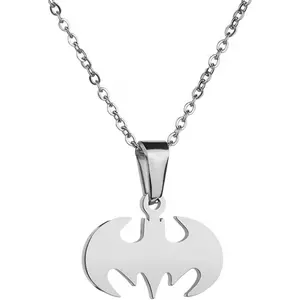 Bat Necklace for Men Women Stainless Steel Gold Silver Lightweight Fashion Anime Goth Cool Hippie Bat Pendant Necklace Jewelry Gift