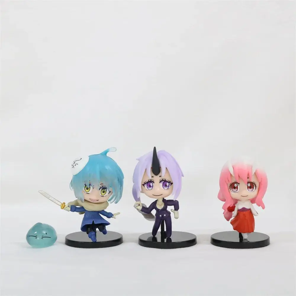 That Time I Got Reincarnated As A Slime Series 6pcs High-Quality PVC Action Figures, 10cm Rimuru/Milim Kawaii Model Toys, No Extra Parts Kids' Gift for Toys & Hobbies DIY Specialty Supplies, 10Cm 1 Inch