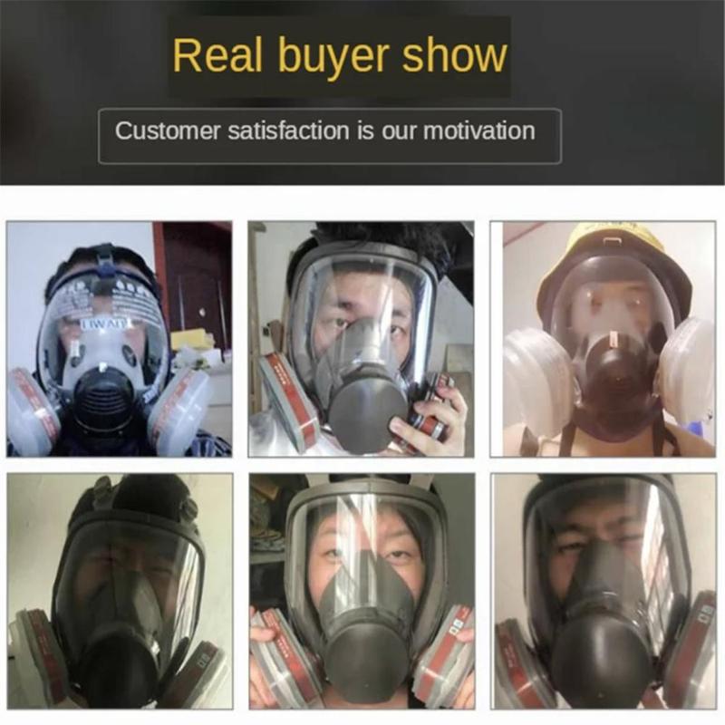 New Anti-Fog Dustproof 6800 7-In-1 Full Face Gas Mask, Industrial Painting Spraying Respirator Filter, Safety Work Protection Gear