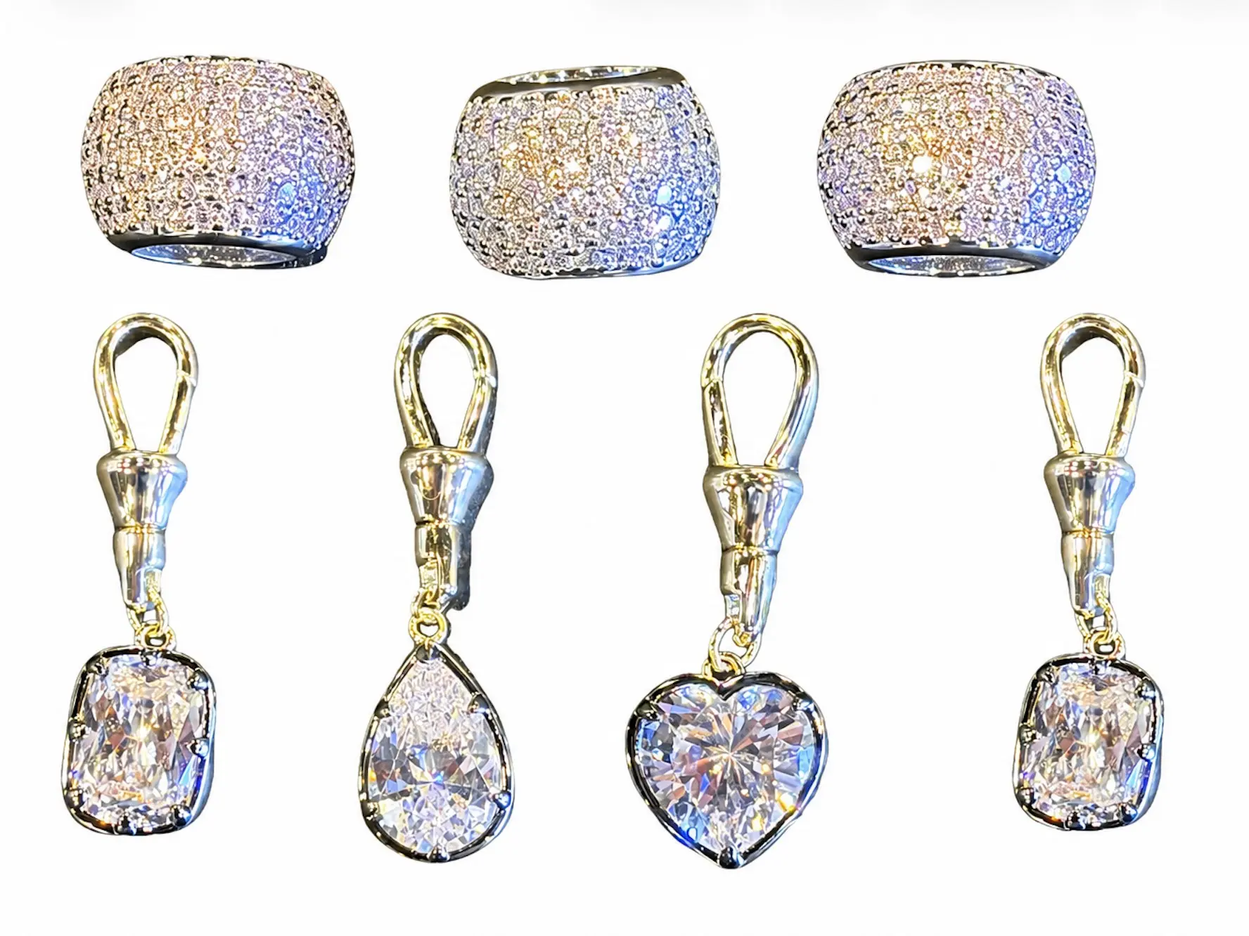 Protect Your Peace – CZ Outline Charms & Spacer Collection