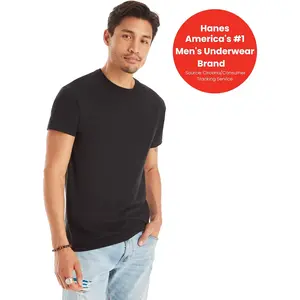Hanes Men'S Cotton, Moisture-Wicking Crew Tee Undershirts, Multi-Packs Available Hanes Crewneck Menswear
