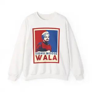Sidhu Moose Wala Poster Style Crewneck Sweatshirt