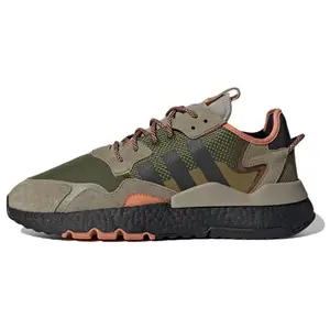 Adidas Nite Jogger 'Brown Dark Green' Men's Lightweight Breathable Running Shoes with Laces All Seasons Comfortable Fit True to Size