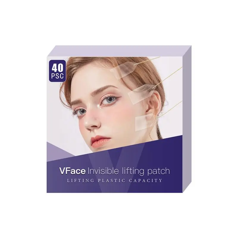 Ainube Invisible Face Lifting Tapes 40 Pieces Set Instant Firming Lifting Facial Skin Firming Tool for Women Girls Skincare Makeup Tools Daily Cosmetic Enhancer