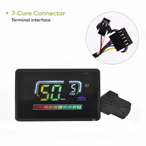 Waterproof Electric Bicycle Display H6c-2 Sm7pin Interface, Uart 2 Protocol Compatible Controller Connection, Durable & Reliable Design
