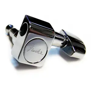 Genuine Fender 2-Pin CHROME Standard Series Guitar Tuning Machine - SINGLE TUNER