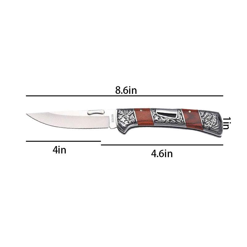 Wooden handle+steel handle, stainless steel knife, fruit knife