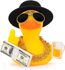 wonuu Rubber Duck Car Ornament Funny Office Gifts Duck Car Dashboard Decorations Quirky Decor Duck Rubber Ducky Funny Car Accessories