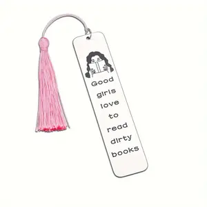 Stainless Steel Bookmark, 1 Count Funny Bookmark, Bookmark Gift for Book Lovers, Birthday Gift for Women Friend Besties