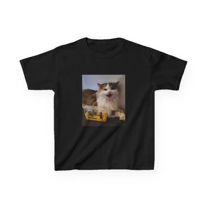 007e7 inspired forsaken skin 007n7 love cat, roblox game, cosplay Kids Tee, Fun Gift, Birthday Present, Everyday Comfort