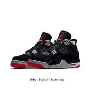 Retro Mid-Top Basketball Shoes in Black Nubuck and Mesh Upper with Cement Grey Support Wings, Red Outsole, and Visible Air Unit