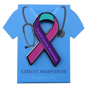 Thyroid Cancer Awareness Ribbon Pin With Magnet