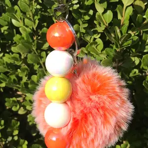 Bubblegum Beads W/ Ankh Cross