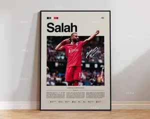 Mohamed Salah Poster, Salah Liverpool Wall Art, Framed Salah Print, Liverpool Decor, The Reds Fan Gift Idea, Soccer Print