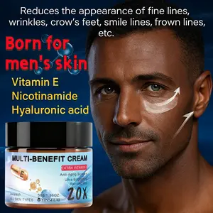 Multi-Effect Face Cream 20x High Concentration Vitamin E Brightening Full Skin Care 50g, Hydrating Skin Care, Men's Moisturizer, 2-Minute Skincare, Moisturizing Facial Cream
