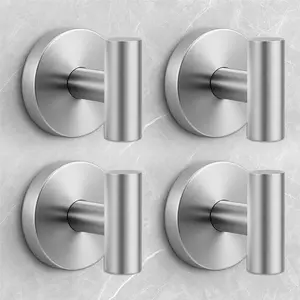 Shower Hooks for Inside Shower,No-Drill Removable& Towel Hooks for Bathroom,Heavy Duty Suction Cup Hooks for Glass Window,4 Packs()