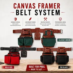WAXWING Green Nylon, (Tool Belt 100% Buffalo Leather) WTB7061