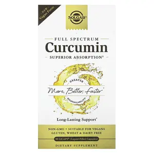 Solgar Full Spectrum Curcumin, 90 LiCaps