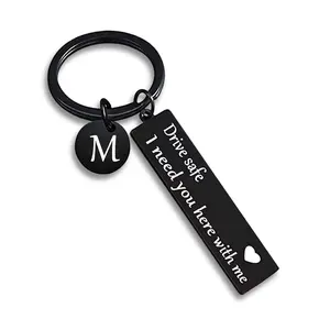 Personalized Boyfriend Keychain drive safe keychain for boyfriend,26-letter keychain,gifts for boyfriend on birthday christmas valentines day  safe  driving keychain  Boyfriend husband birthday gift