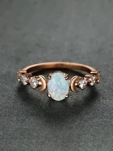 The retro oval white Australian treasure moon ring is suitable for daily wear, vacation dates, and other occasions, and is also a surprising and exquisite small gift, Oval Shaped Ring, Unique Rings