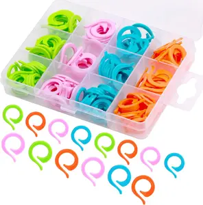 Stitch Markers for Crocheting with Plastic Box, 80 count Small and 80 count Large Open Knitting Markers Rings for DIY  Crafts