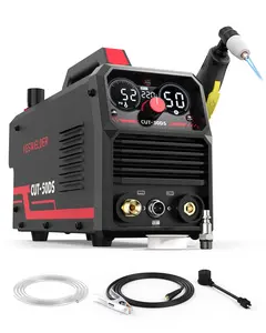 YESWELDER CUT-50DS 50Amp 110/220V Plasma Cutter, Digital Display Air Power Plasma Cutting Machine - 2T/4T and 16/25" Max Cut