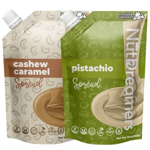 Golden Duo | Pistachio Spread + Cashew Caramel Spread – No Sugar Added, Palm Oil Free, Gourmet Nut Butter Bundle
