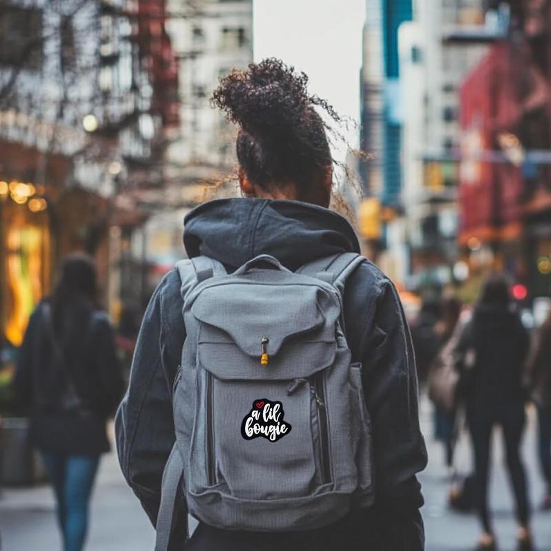 A Lil Bougie Embroidered Iron on Patches for Biker Vest Classical Design with Red Heart Accents Easy to Use & Versatile Stylish Accessory