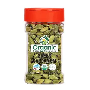 Organic Cardamom Pods 2.01 oz - 57g - USDA Organic - Vegan - Non-GMO - All Natural Blend - 100% Raw from India - Spice Flavor