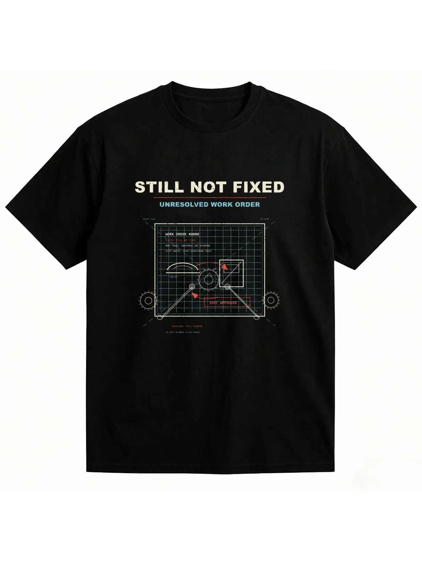 Still Not Fixed Car Engine Diagram Funny Mechanic Men’s Cotton Short Sleeve T-Shirt, Vintage Auto Repair Graphic Tee, Casual Soft Crewneck Shirt For Car Guys Gift