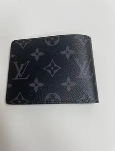 Pre-owned Louis Vuitton Monogram Eclipse Canvas Slender Bifold Wallet
