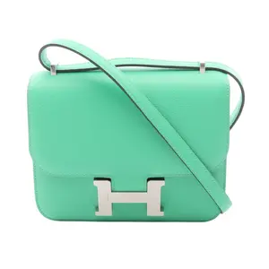 Pre-owned HERMÈS Calfskin Shoulder Bags Hermes Constance3 Mini Evercolor Shoulder Bag