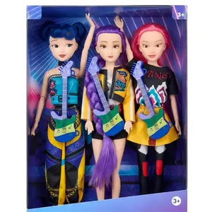 3 PCS 11.5in 12-Joint Poseable Action Figures, Mystic Guardian Anime Model Set, Desktop Decor for Leisure Game Room Setup