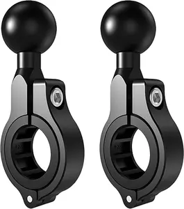 2PCS Aluminium 1" Ball Base for Handlebar Mounts, Compatible with Ram/ Phone Mounts with 1" Ball Sockets
