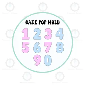Number Cake Pop Mold with Embosser | Deluxe Cutter, Popper, and Tray Option