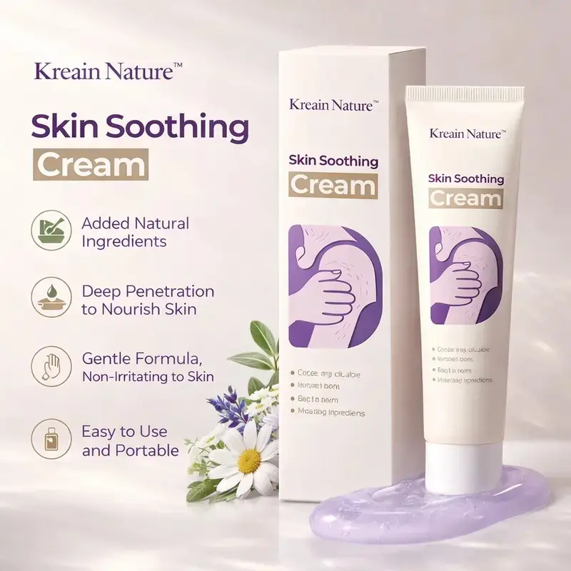 Kreain Natural 1 Tea Tree & Cica Soothing Gel - Daily Use Face Moisturizer to Calm, Hydrate, Repair Sensitive Skin - 20g Single Item, No Harmful Additives, Barrier Repair, Skin Soothing Cream, Calming Gel Cream, Tea Tree Extract, Face Moisture