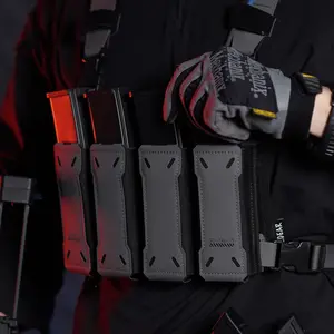 Dmgear Ar556 Triple Magazine Pouch, Smg Quad Magazine Carrier,Wargame Activities Kit, Compatible with Mpx Mp7 Vector