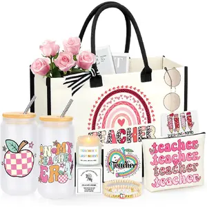 Teacher Appreciation Gifts for Women, End of Year Thank You Valentines Day Christmas Retirement Gifts for Teachers Basket Set of 6