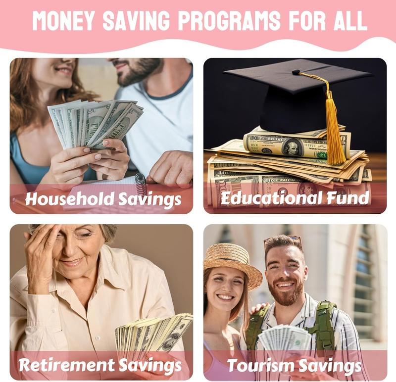 Challenge For 100 Envelopes Saving with Pen, Easy and Fun Way to Save $5,050, Savings Challenge Budget Binder, Saving Challenge Book,Waterproof Wallet,Storage Bag,Saving Tips,Desk Office Accessories,Budget Plan