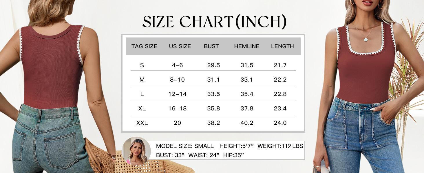 Yousify Women's Square Neck Tank Tops 2025 Summer Sleeveless Shirts Casual Slim Fitted Color Block Ribbed Tanks for Vacation Beach Home Workout Daily Wear