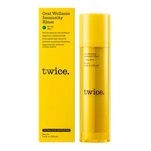 Dual Chamber Mint Mouthwash – Ultra Concentrated Oral Rinse, Alcohol-Free, Fluoride-Free, 3.4oz