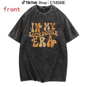 Comfortable Washed Cotton T-Shirt – Sourdough Era Bread Lover Print