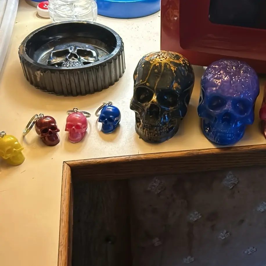 Small an large skull heads. $5 for the small and $10 for the large.