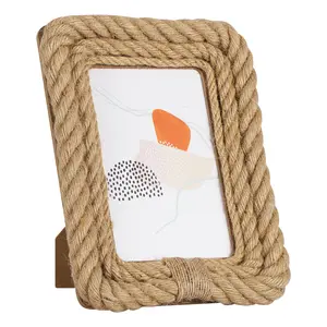 1pc Vintage Style Fabric Photo Frame with Beaded Accents, Lightweight Oblong Tabletop Picture Frame for Living Room Bedroom Decor, Easy Installation, Ideal for Birthday, Wedding, Valentine's Day Decoration and Gift, Cozy Bedroom Decor