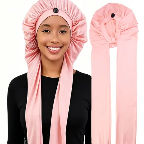 1pcs Long Hair Sleep Cap, Dreadlock Long Bonnet, Protective Hair Cover, Comfortable Nightcap for Afro Hairstyles, Hair Care Cap