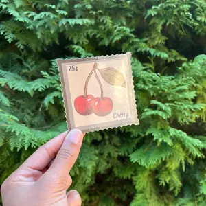 Vintage Cherry Postage Stamp Bookmark